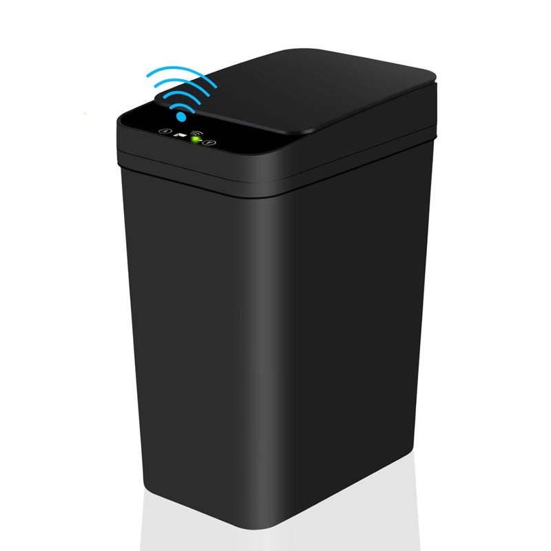Anborry Bathroom Touchless Trash Can 2.2 Gallon Smart Automatic Motion Sensor Rubbish Can with Lid Electric Narrow Small Garbage Bin for Kitchen, Office, Living Room, Toilet, Bedroom, RV - Image 1